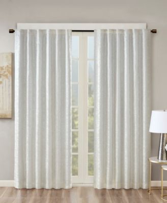 Sunsmart Cassius Jacquard Lined Total Blackout Rod Pocket Back Tab 1 Piece Curtain Panel Collection