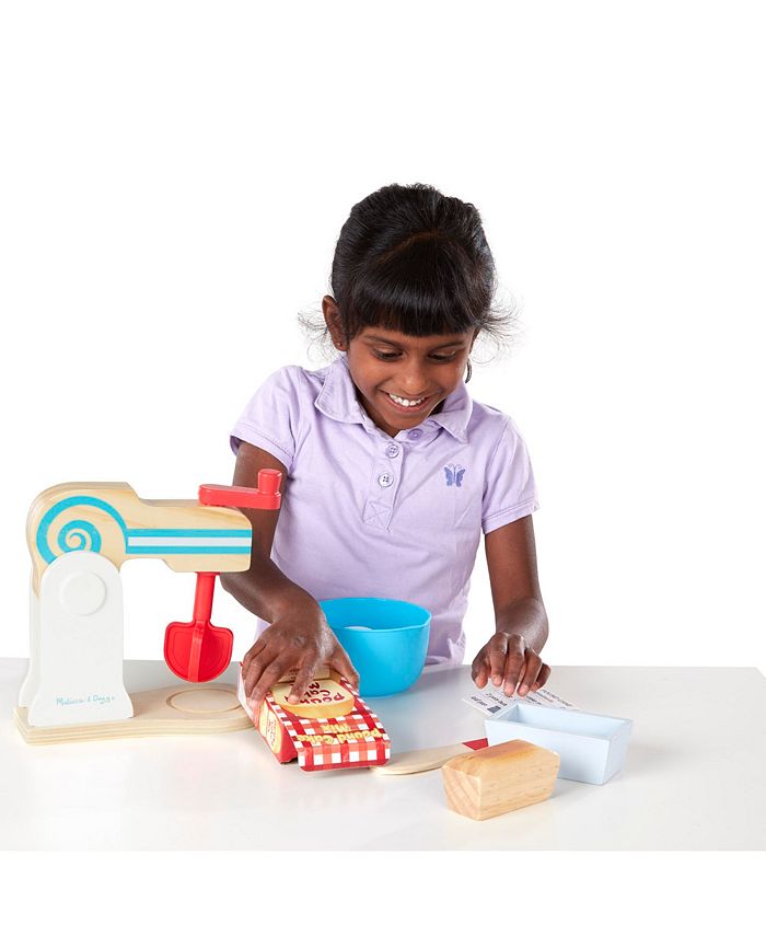 Melissa and Doug Melissa & Doug Wooden Make-a-Cake Mixer Set (11 pcs ...