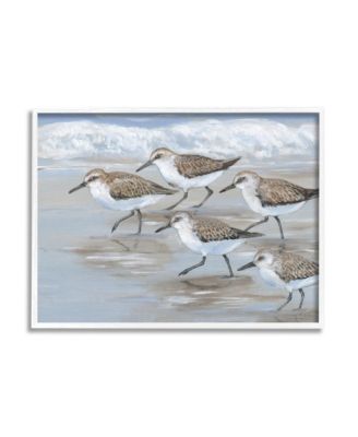 Stupell Industries Sandpiper Birds Beach March Wall Art Collection In Multi-color