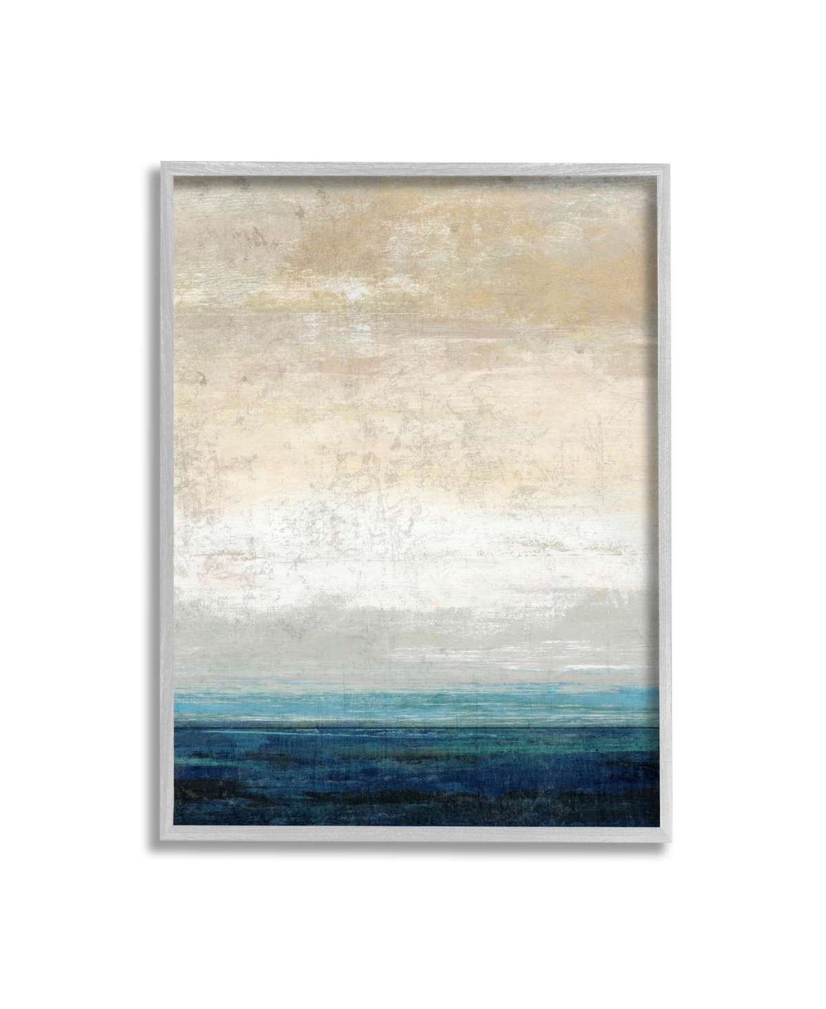 Stupell Industries Sea Horizon Abstract Sky Framed Giclee Art, 24" X 1.5" X 30" In Multi-color