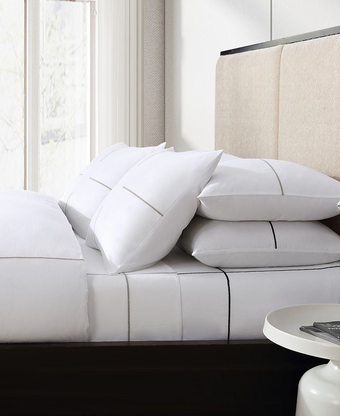 Vera Wang Zig Zag Cotton Sateen Duvet Cover Set, King Macy's