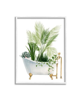 Stupell Industries Various Plants In Vintage Like Tub Art Collection In Multi-color