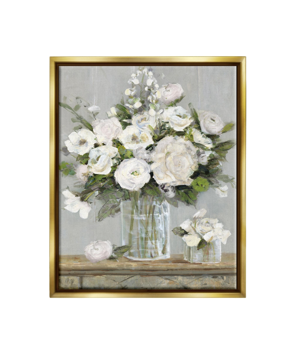 Stupell Industries Country Floral Scene Framed Floater Canvas Wall Art, 17" X 1.7" X 21" In Multi-color
