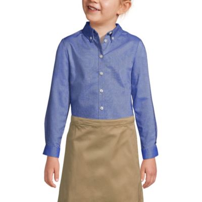 Big Girls Plus Long Sleeve Oxford Dress Shirt