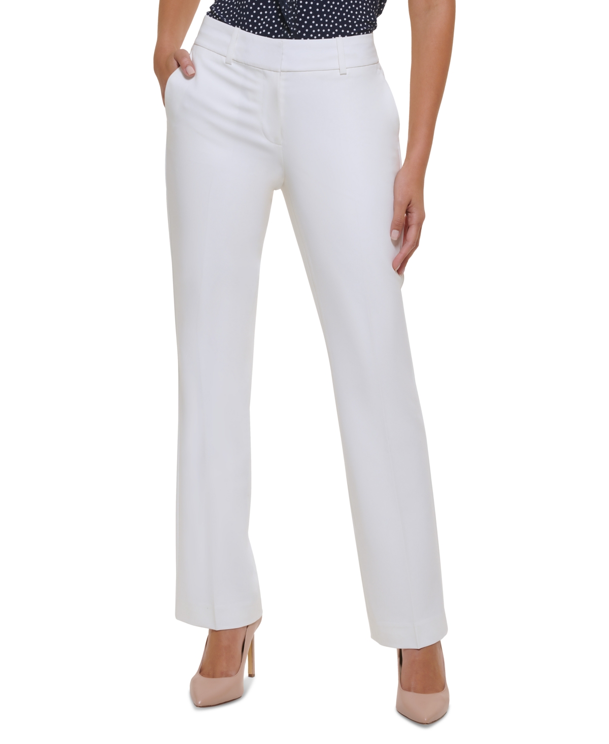 Tommy Hilfiger Women's Sutton Boot-leg Trousers In Ivory