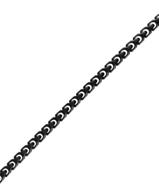 Men's Link Bracelet in Black-Plated Stainless Steel