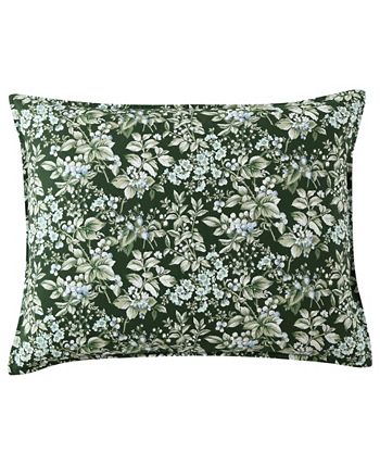 Laura Ashley Bramble Floral Cotton Reversible 7 Piece Comforter Set,  Full/Queen - Macy's