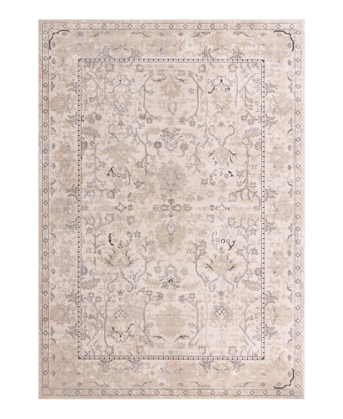 Bayshore Home Wheeler Wlr-01 7'10" X 10' Area Rug In Ivory