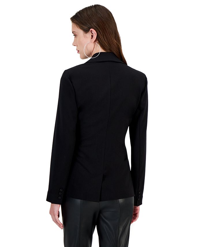 Bar III Women's Bi-Stretch Tie-Front Long-Sleeve Jacket, Created for ...