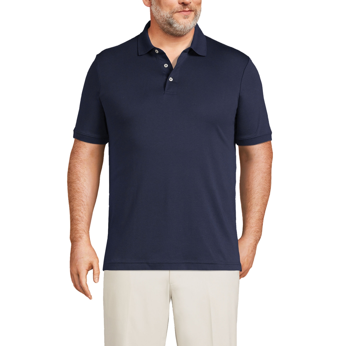 Big & Tall Short Sleeve Cotton Supima Polo Shirt - Radiant navy