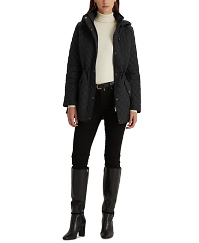 Via Spiga Petite Asymmetrical Faux-Fur-Collar Coat, Created for Macy's -  Macy's