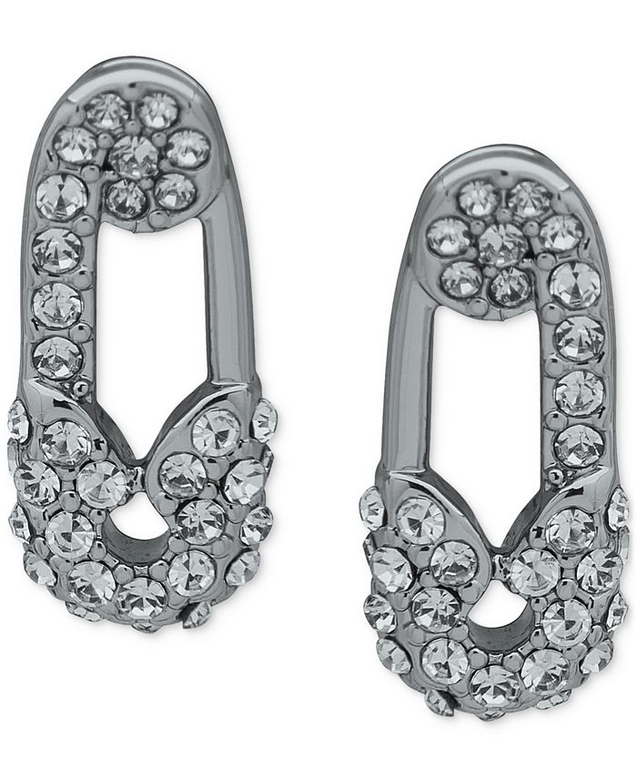 Karl lagerfeld top safety pin earrings