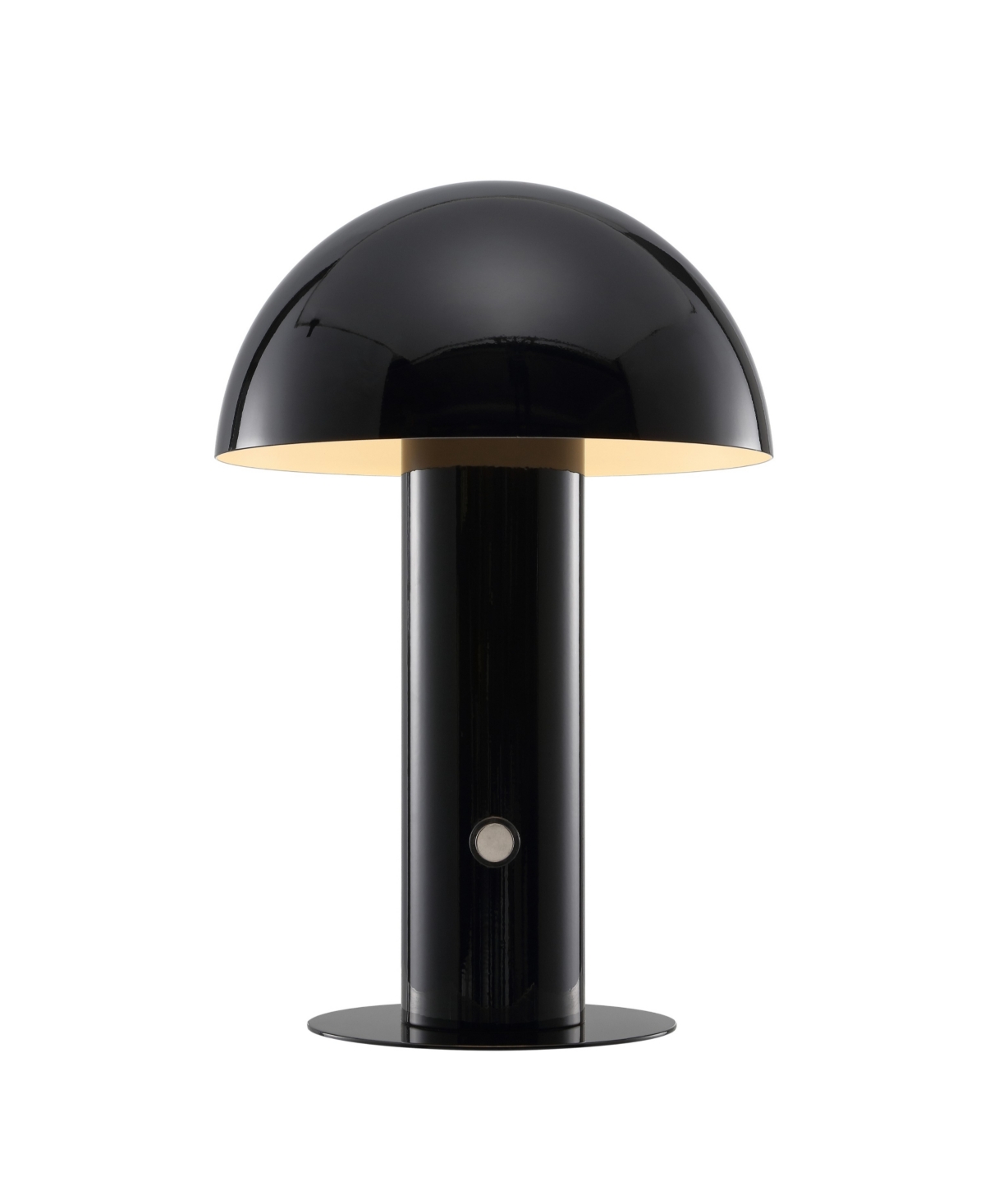 Jonathan Y Boletus 10.75" Contemporary Bohemian Rechargeable, Cordless Iron Integrated Led Mushroom Table Lamp In Black