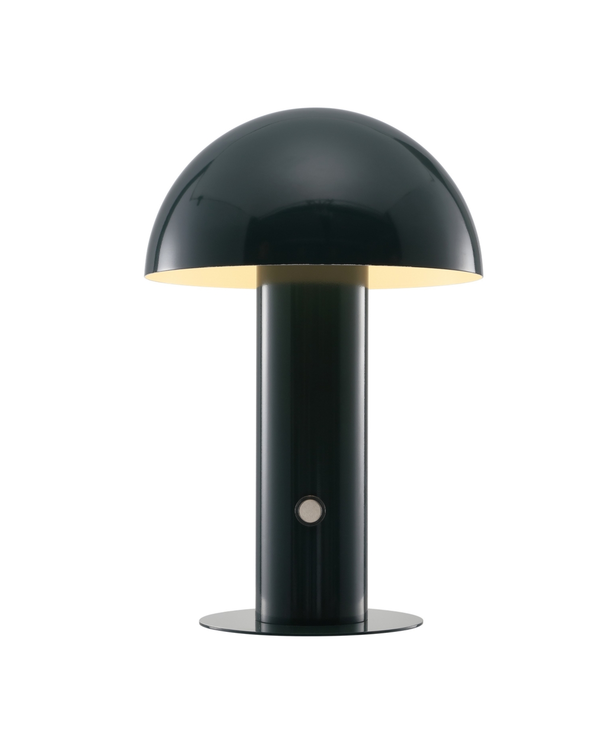 Jonathan Y Boletus 10.75" Contemporary Bohemian Rechargeable, Cordless Iron Integrated Led Mushroom Table Lamp In Forest Green