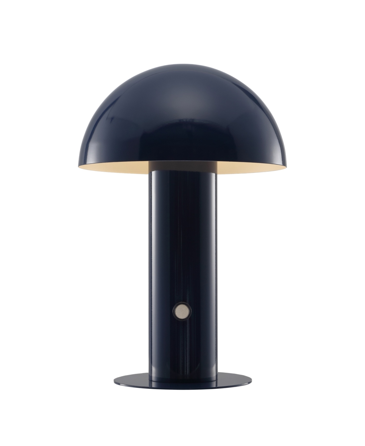 Jonathan Y Boletus 10.75" Contemporary Bohemian Rechargeable, Cordless Iron Integrated Led Mushroom Table Lamp In Navy