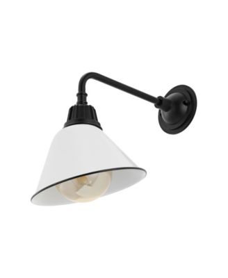 Croydon 9.63" 1-Light Farmhouse Industrial Indoor, Outdoor Iron LED Gooseneck Arm Outdoor Sconce