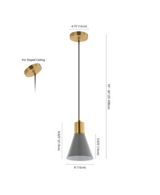 Apollo 6" 1-Light Mid-Century Modern Iron LED Pendant