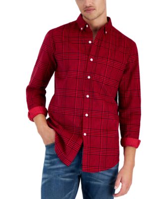 Club Room - Men's Rich Plaid Corduroy Shirt, Created for Macy's