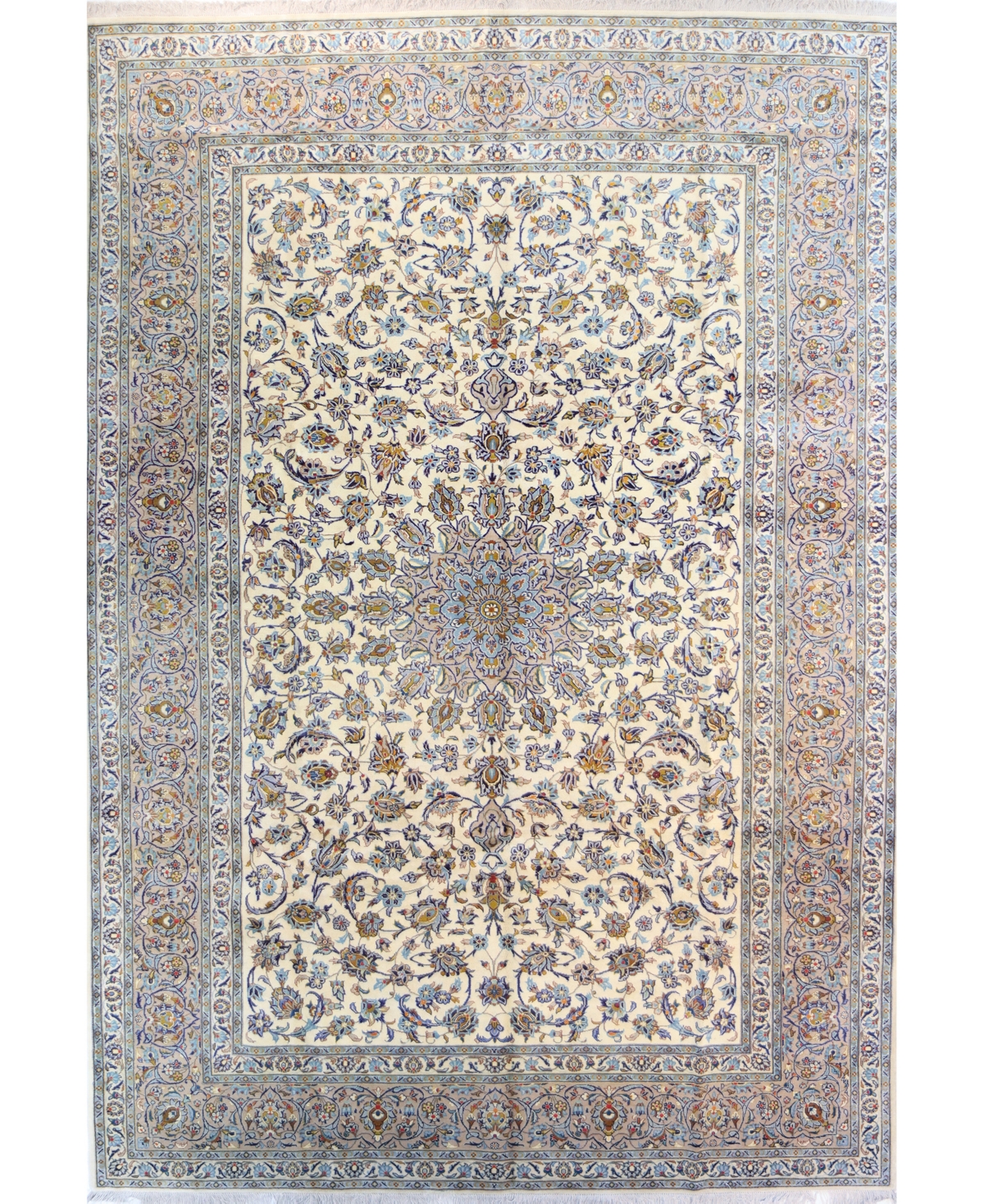 Bb Rugs One Of A Kind Kashan 625270 9'9" X 14'1" Area Rug In Ivory