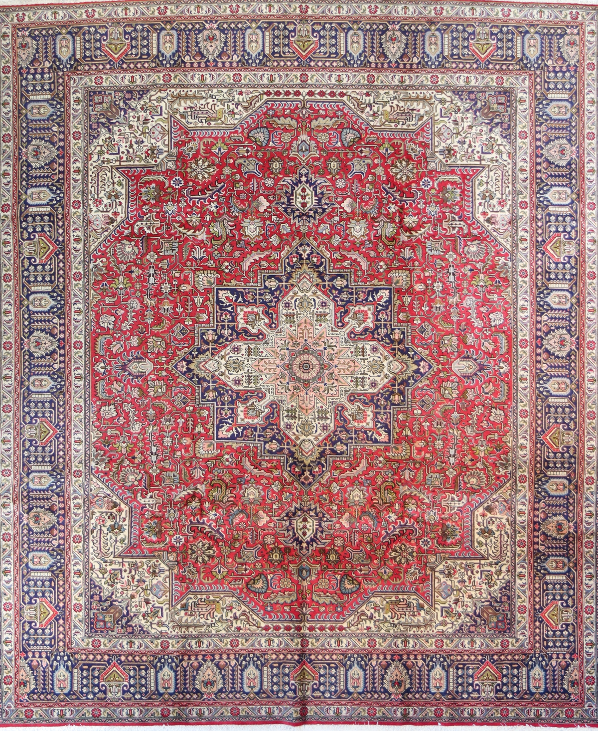 Bb Rugs One of a Kind Tabriz 625437 9'9in x 12'6in Area Rug - Red