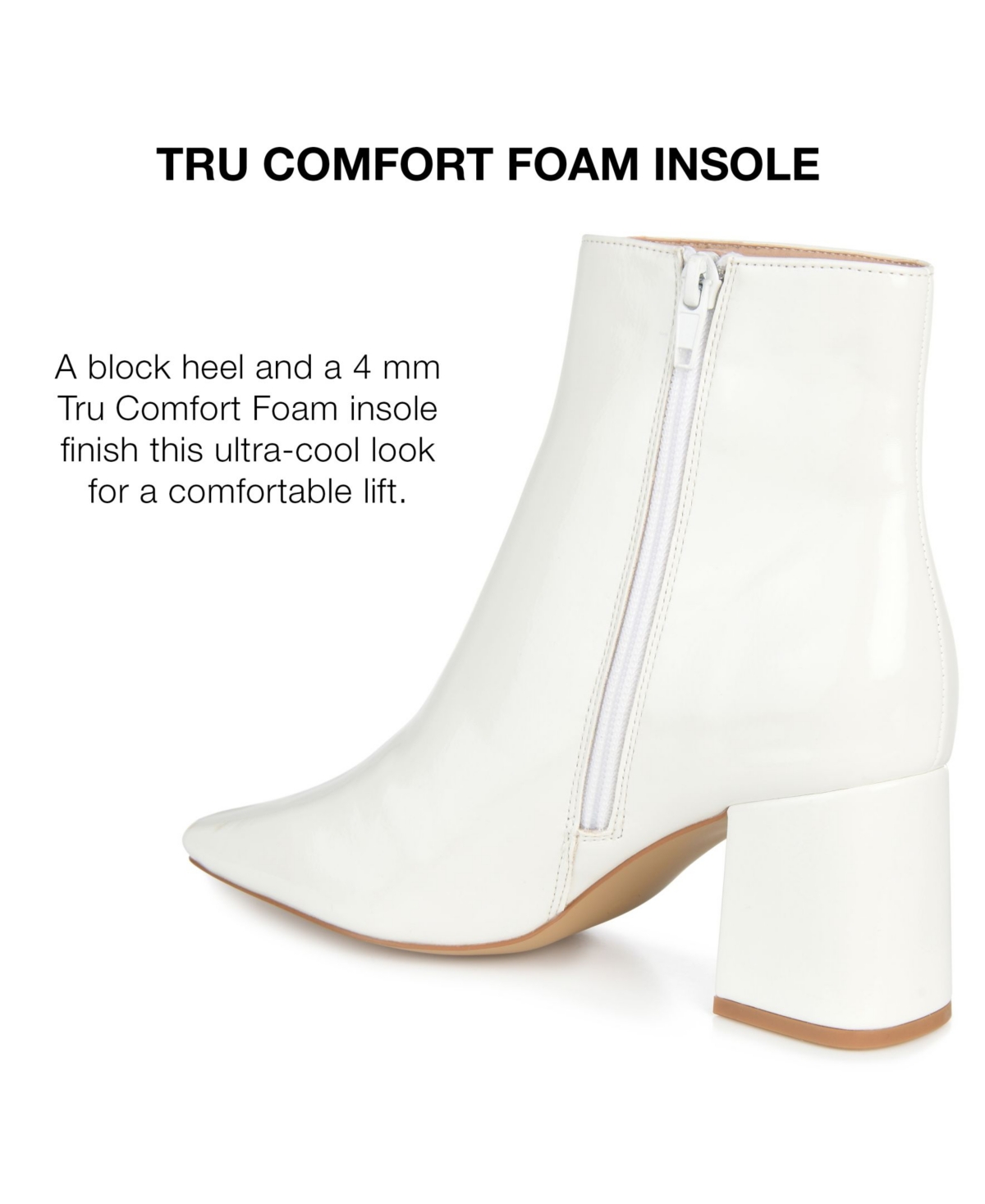 Shop Journee Collection Women's Haylinn Block Heel Dress Booties In White Patent