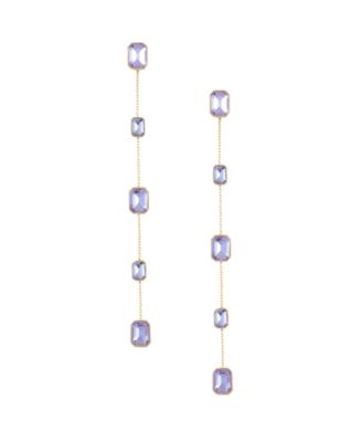 18K Gold Plated Brass Iconic Linear Earrings