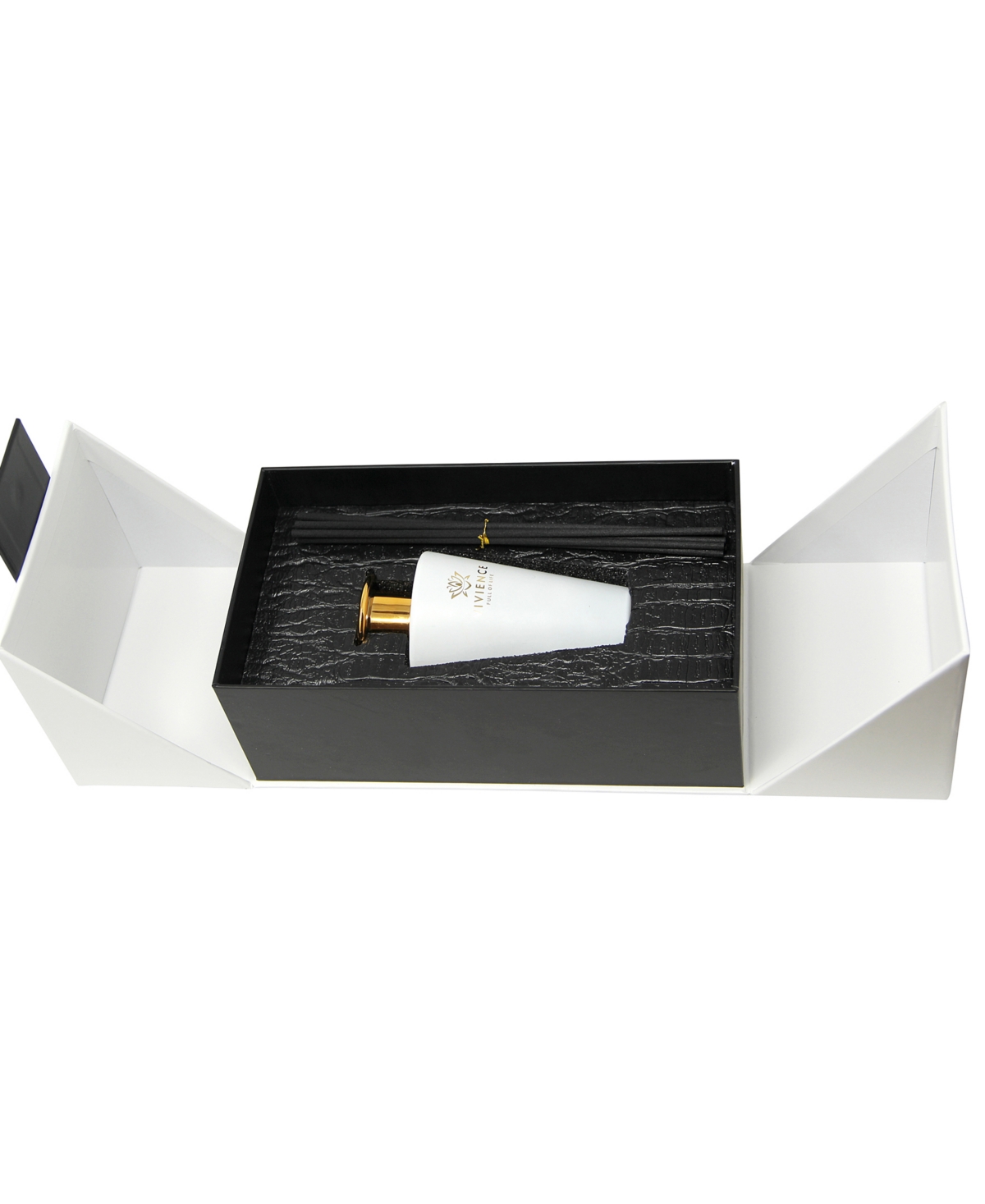 Vivience Bottle Gold-Tone Cap Reed Diffuser, 