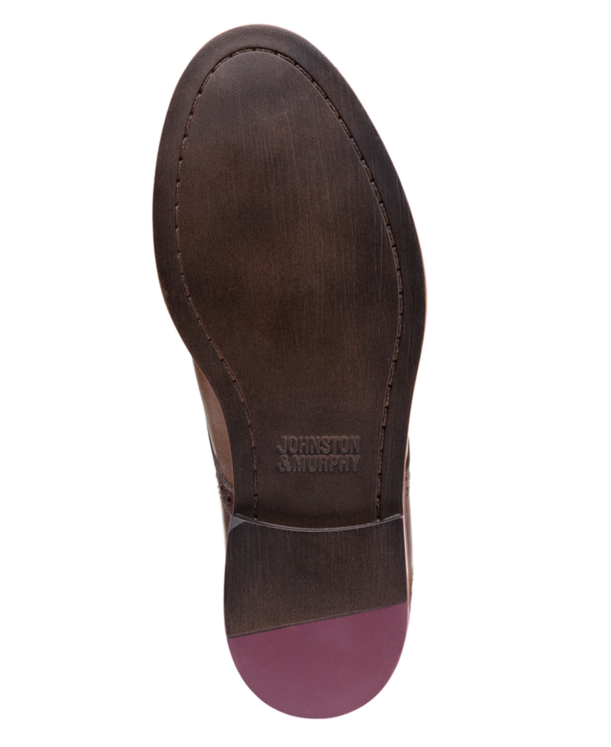 Johnston & Murphy Toddler Boys Conard Saddle Leather Shoes - Mahogany Full Grain