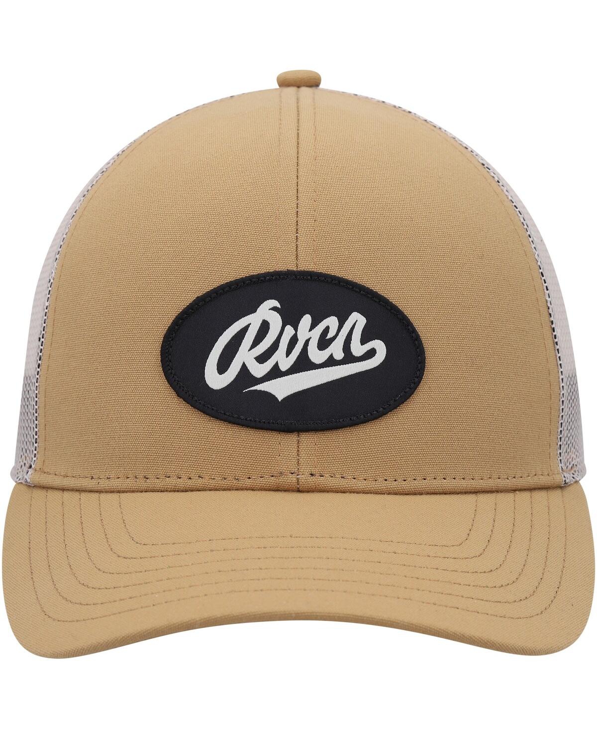 Shop Rvca Men's  Gold Work Script Trucker Snapback Hat