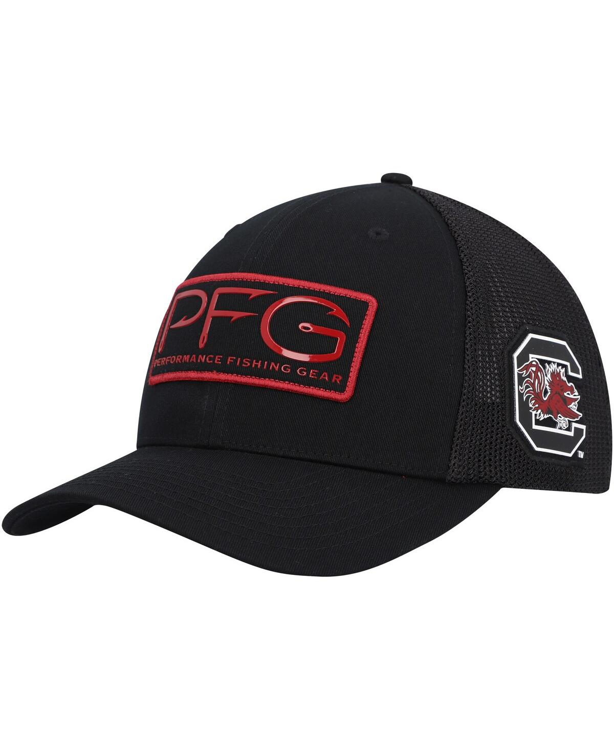 Shop Columbia Men's  Black South Carolina Gamecocks Pfg Hooks Flex Hat