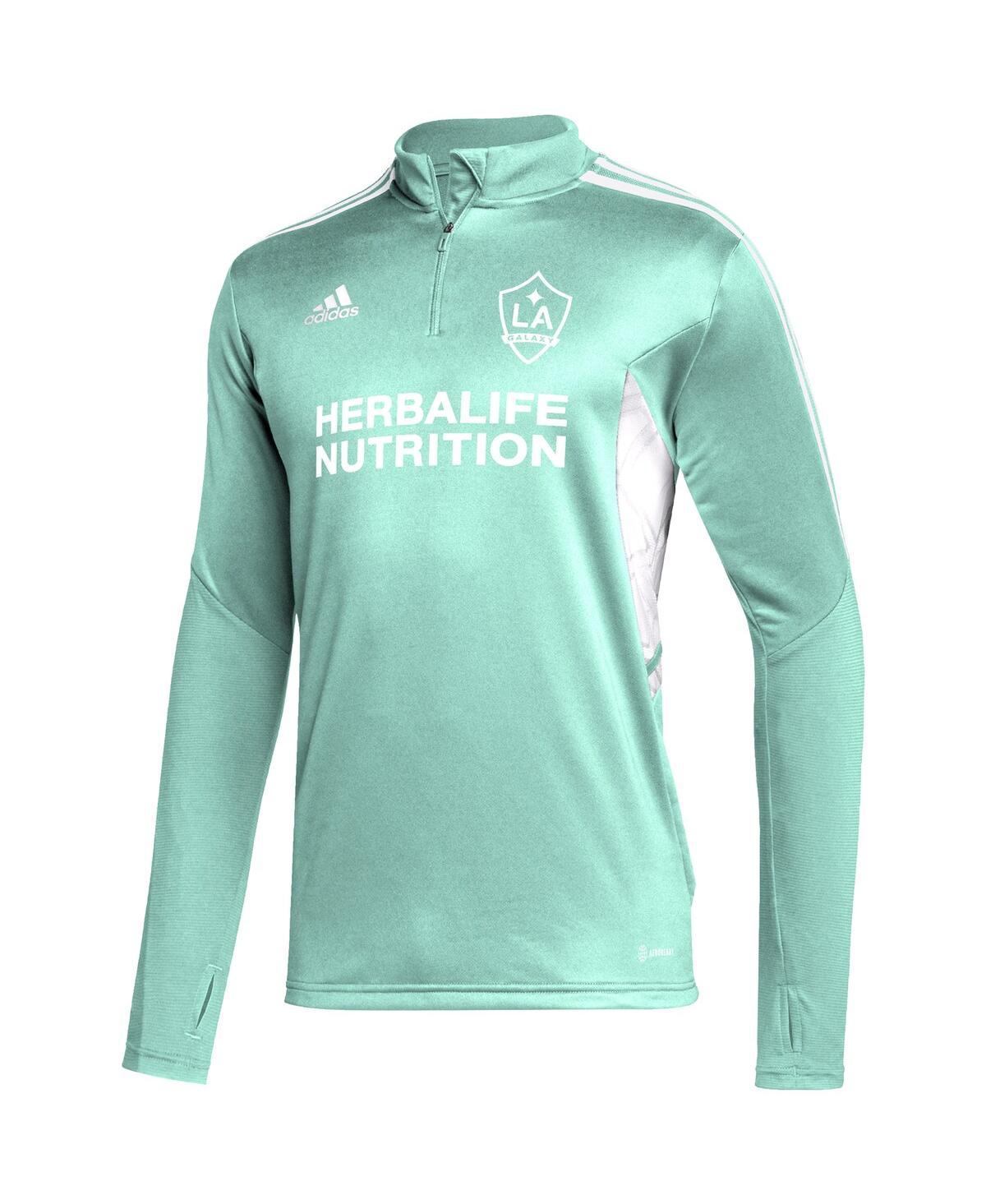 Men's adidasLa Galaxy Quarter-Zip Aeroready Training Top - Mint