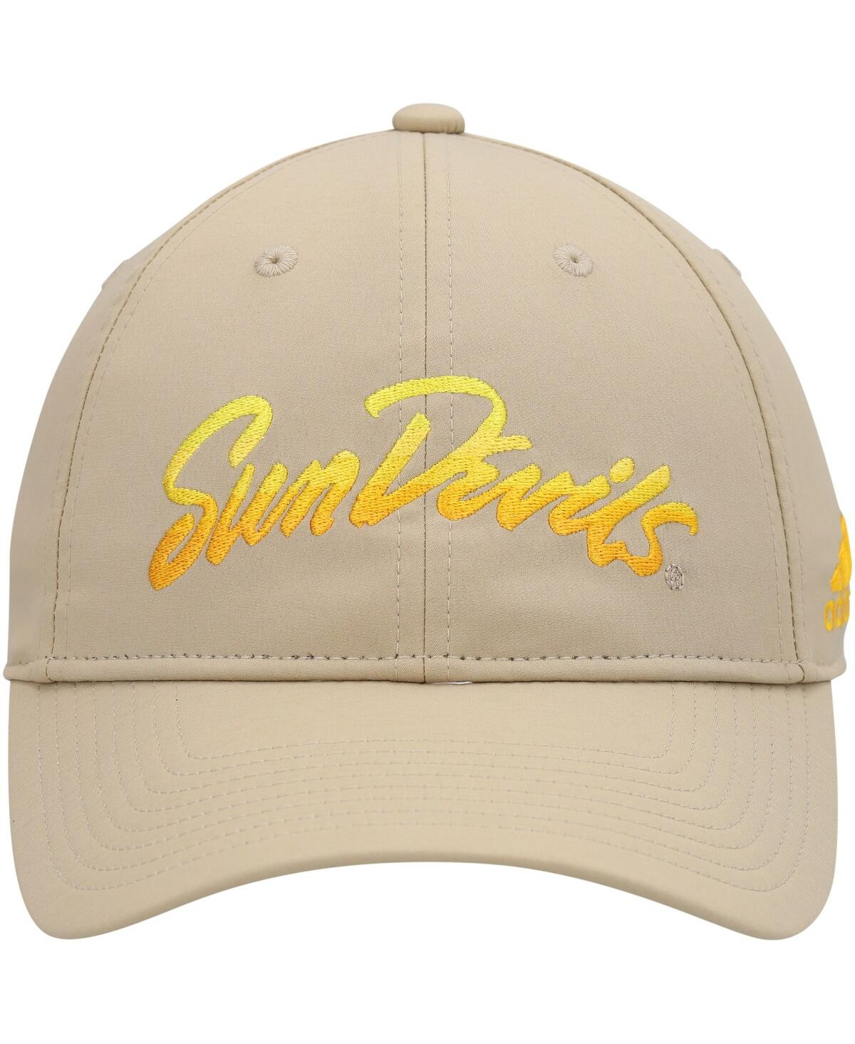 Shop Adidas Originals Men's Adidas Khaki Arizona State Sun Devils Rising Devils Slouch Adjustable Hat