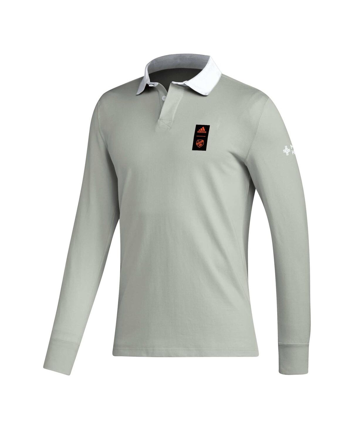 Shop Adidas Originals Men's Adidas 2023 Player Gray Fc Cincinnati Travel Long Sleeve Polo Shirt