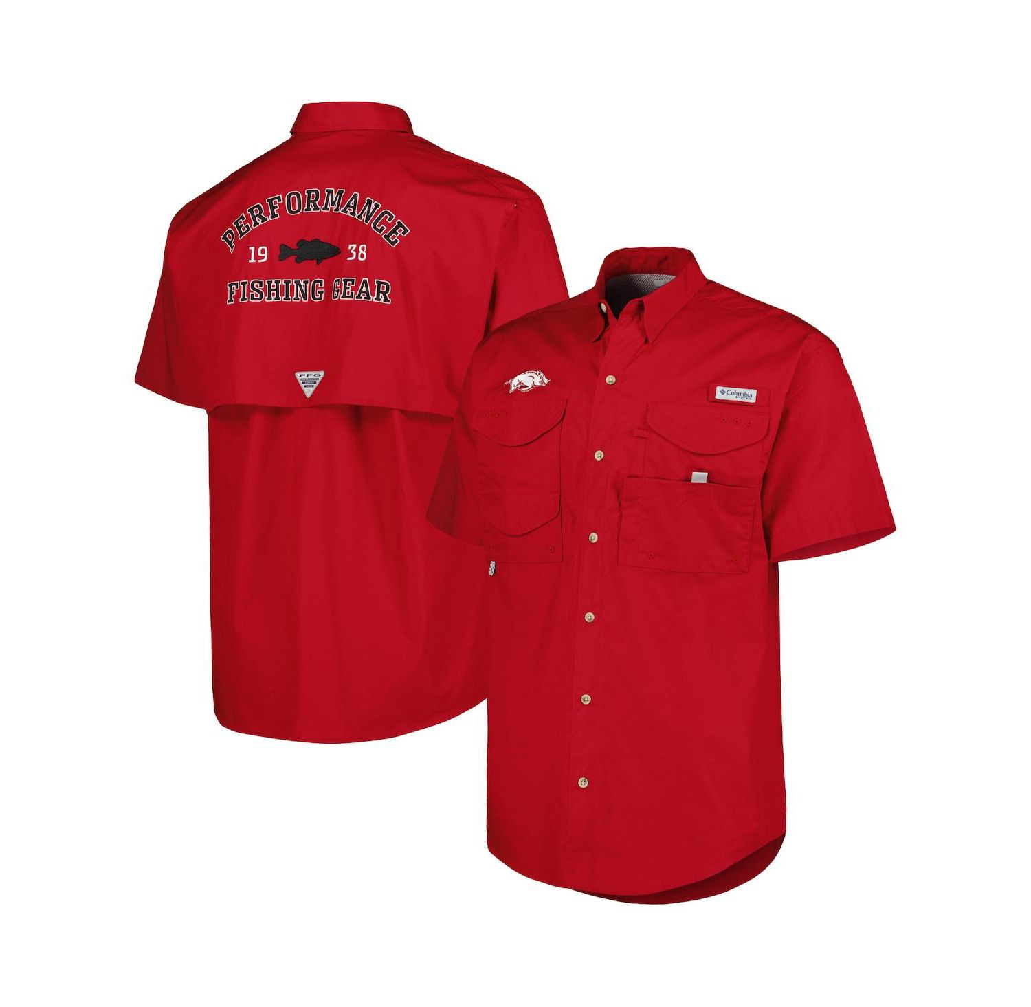 Men's Cardinal Arkansas Razorbacks Bonehead Button-Up Shirt