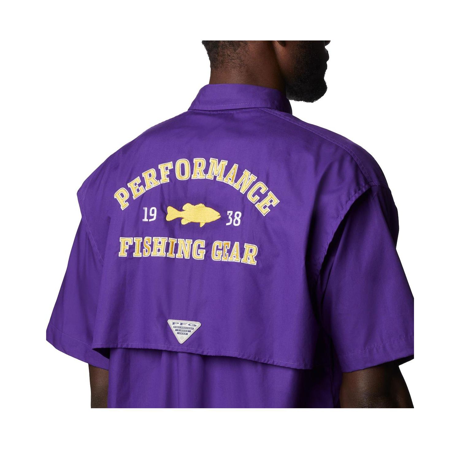 Men's Purple LSU Tigers Bonehead Button-Up Shirt
