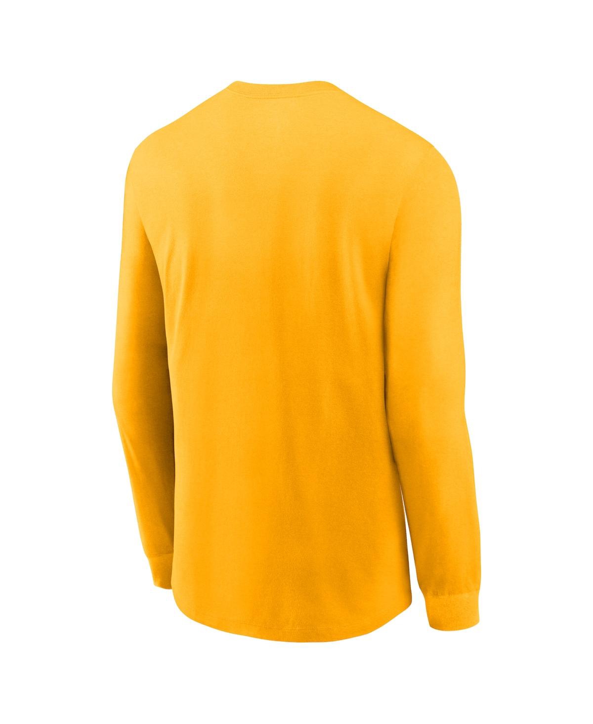 Shop Nike Men's  Gold Los Angeles Rams Fashion Tri-blend Long Sleeve T-shirt