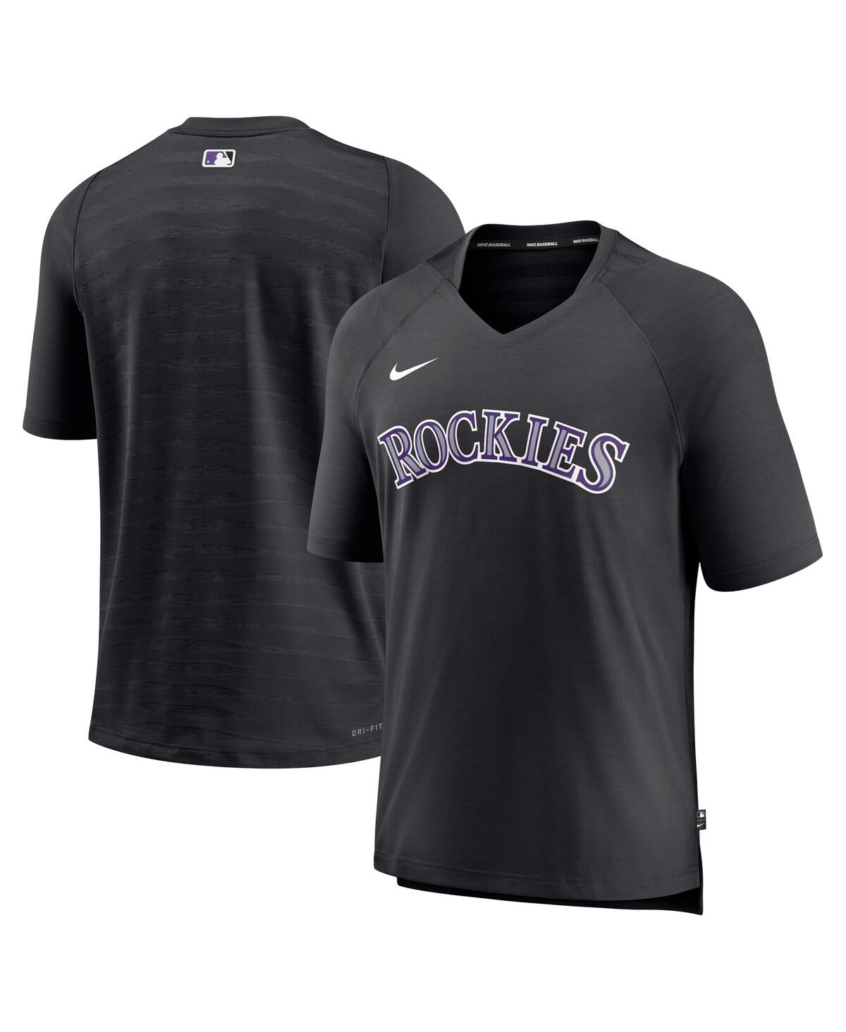 Men's Gray Colorado Rockies V-Neck Jersey 