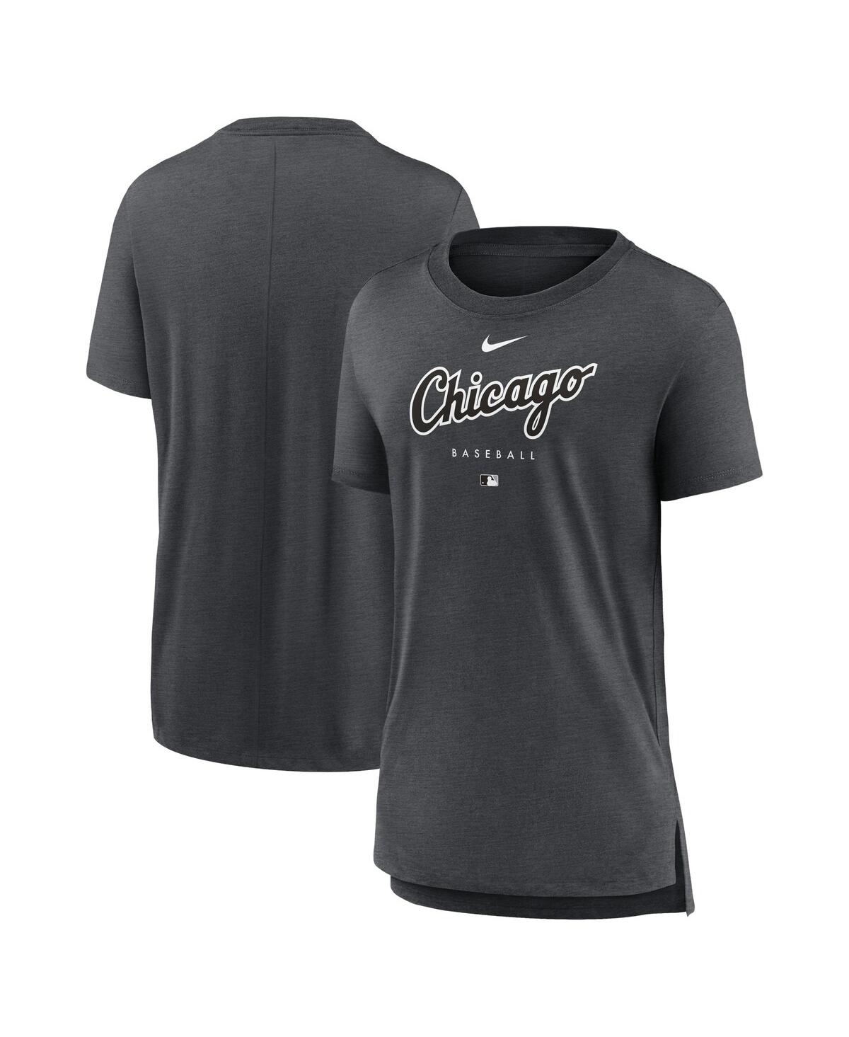 Nike Women's  Heather Charcoal Chicago White Sox Authentic Collection Early Work Tri-blend T-shirt