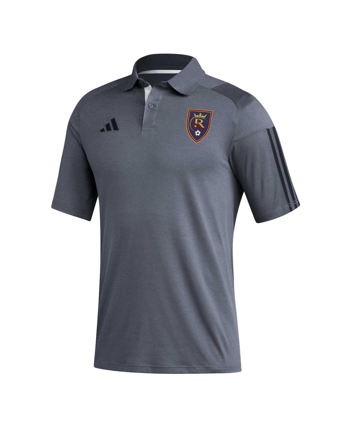 Shop Adidas Originals Men's Adidas Gray Real Salt Lake 2023 On-field Training Polo Shirt