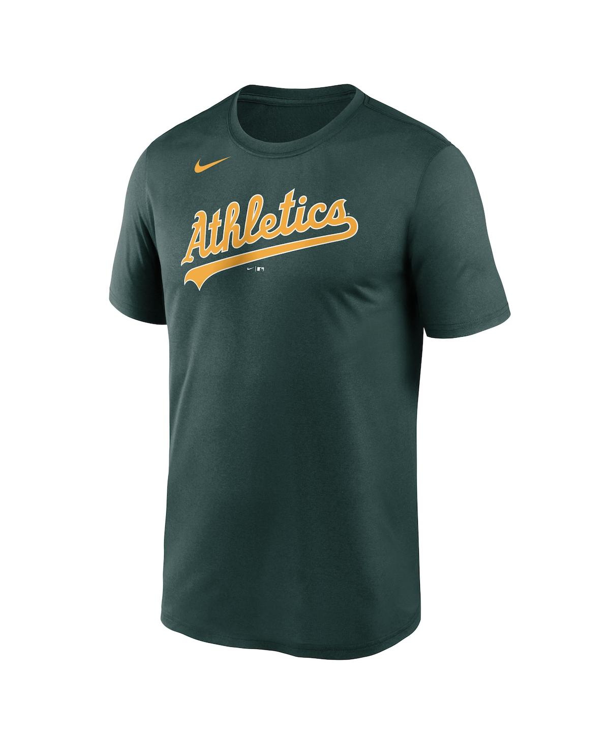 Shop Nike Men's  Green Oakland Athletics New Legend Wordmark T-shirt