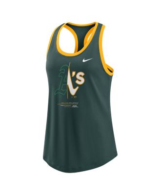 Women's Green Oakland Athletics Tech Tank Top
