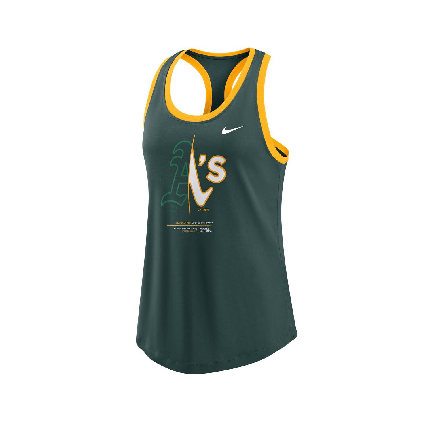 Women's Green Oakland Athletics Tech Tank Top