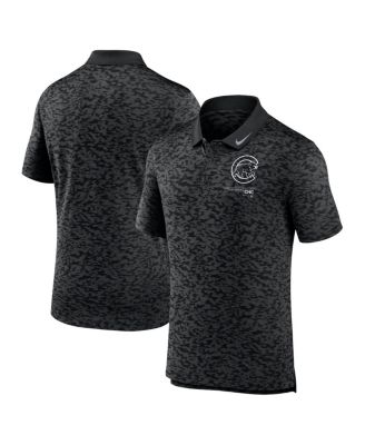 Men's Black Chicago Cubs Next Level Polo Shirt