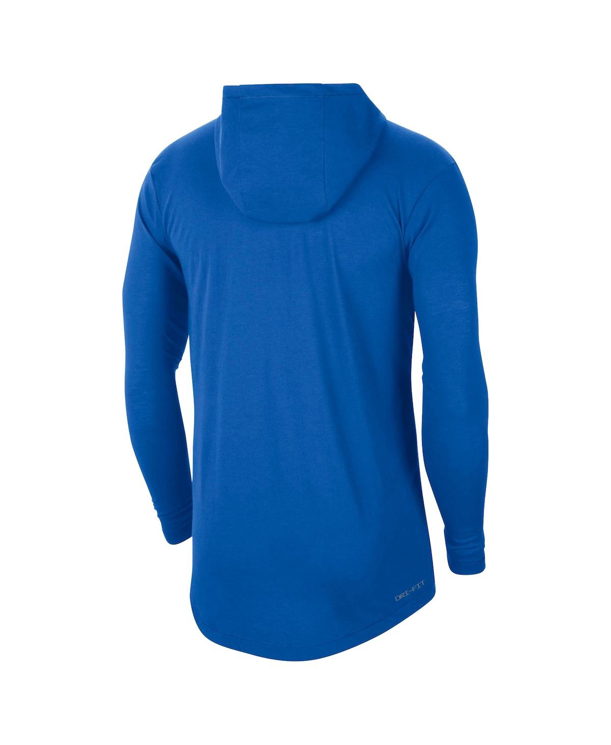 Shop Nike Men's  Blue Ucla Bruins Campus Tri-blend Performance Long Sleeve Hooded T-shirt