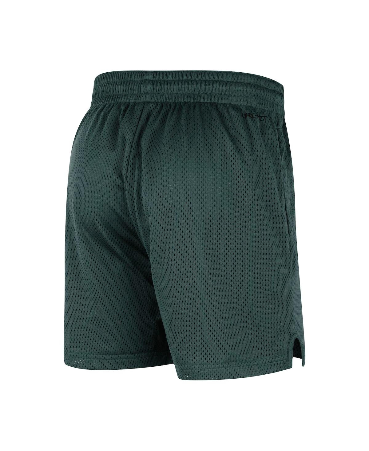 Shop Nike Men's  Green Michigan State Spartans Mesh Performance Shorts