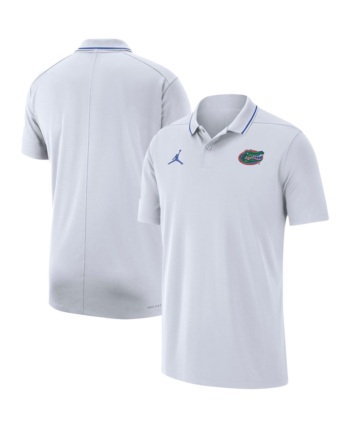 Men's Jordan White Florida Gators Coaches Performance Polo Shirt - White