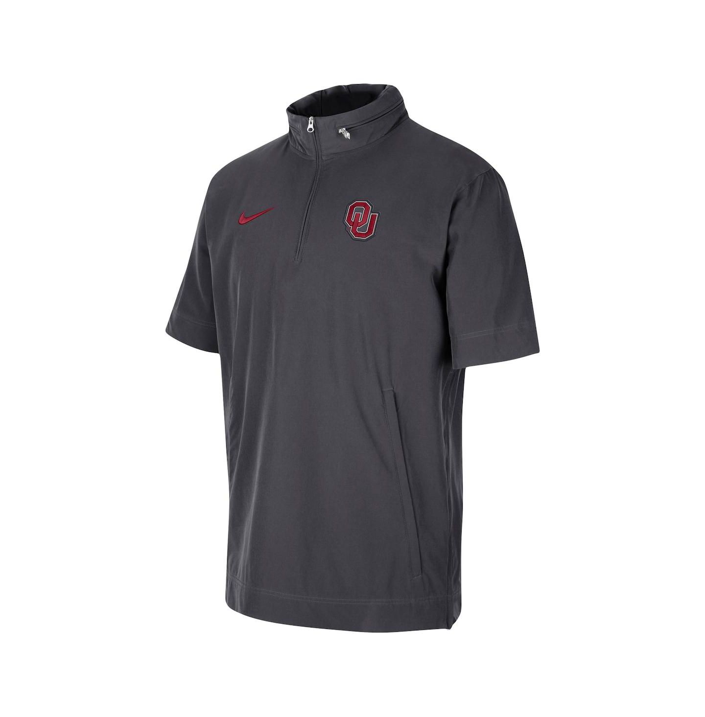 Мужская куртка Nike Anthracite Oklahoma Sooners Coaches Half-Zip Short Sleeve — фото 3
