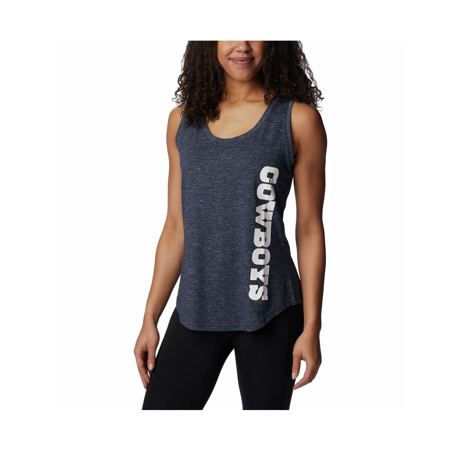 Women's Navy Dallas Cowboys Cades Cape Omni-Wick Tri-Blend Tank Top