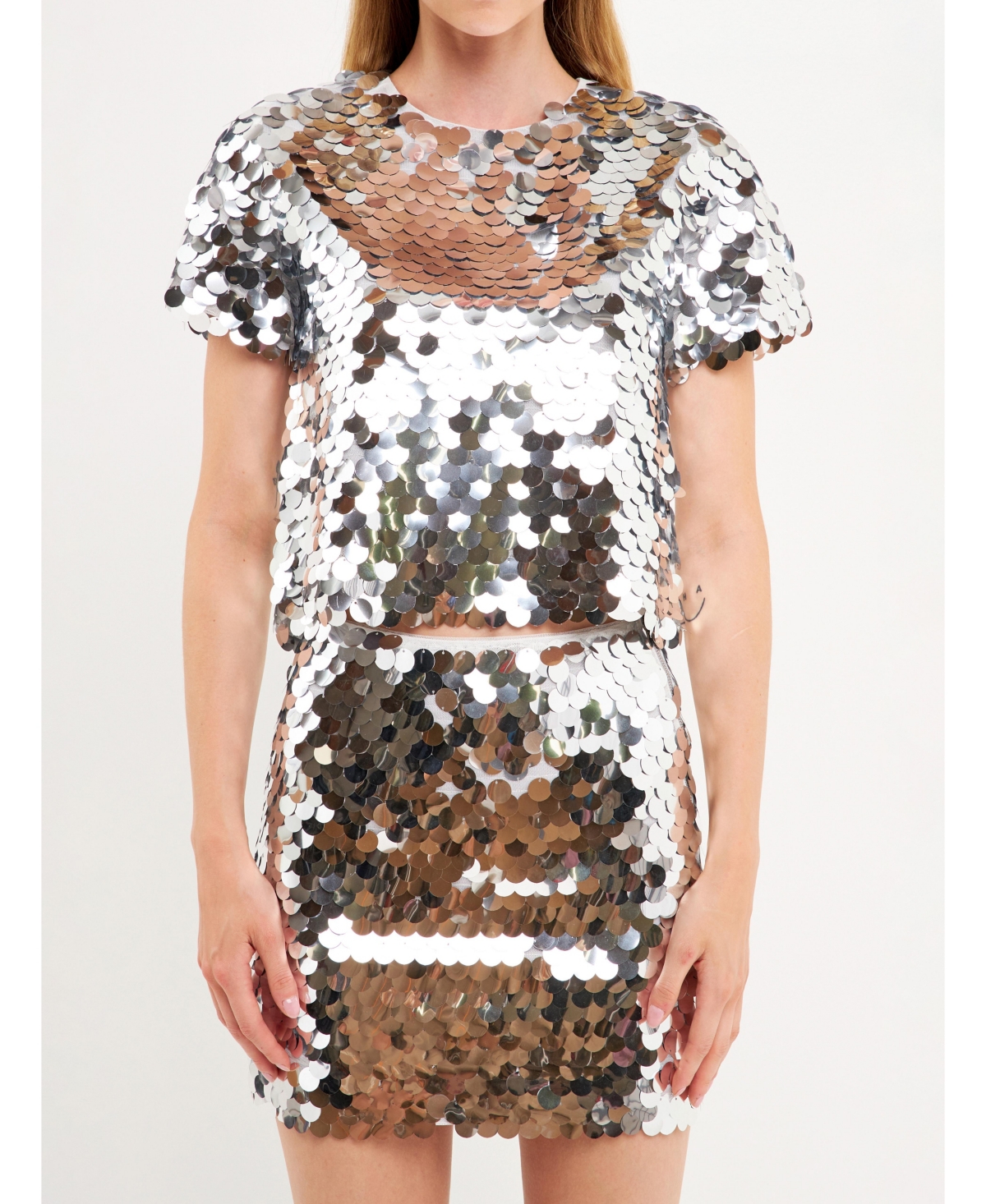 endless rose Women's Fisheye Sequins Top