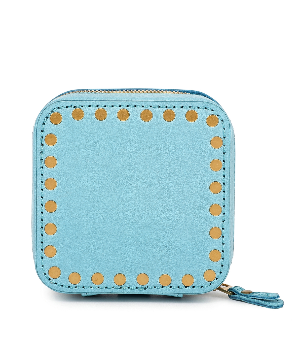 Old Trend Leather Jewelry Box - Square In Turquoise